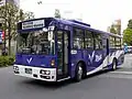 School bus operated by Keiō Bus, for Meiji University Meiji High School and Meiji Junior High School [ja], Chōfu, Tokyo.