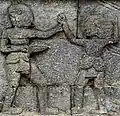 An unseathed kris on the Panataran temple relief