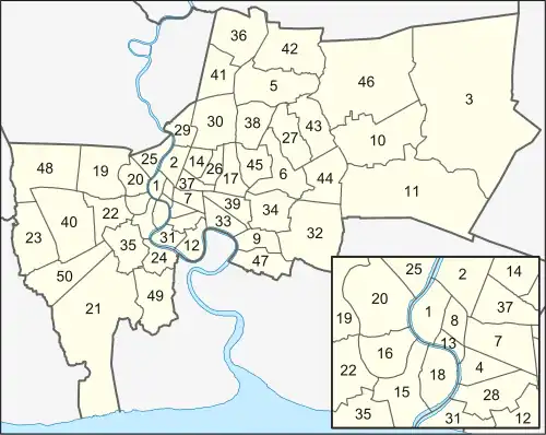 A map of Bangkok