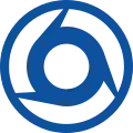 The logo of the Kintetsu Railway Company.
