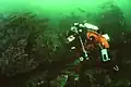 Kiss rebreather testing of the fully closed unit.