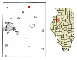 Location of Altona in Knox County, Illinois.