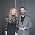 Actor and director Konstantin Khabensky receiving his honorary award from the festival director