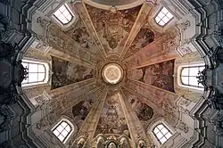 Dome by Pompeo Ferrari with frescos by Jerzy Wilhelm Neunhertz