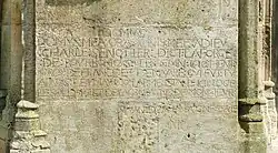 Inscription at the main portal