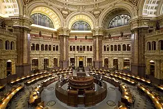 Image 14Library of Congress Main Reading Room, Washington DC (from Portal:Architecture/Academia images)