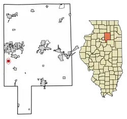 Location of Cedar Point in LaSalle County, Illinois.
