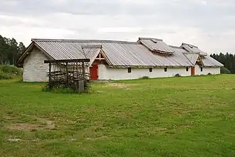 Reconstructed Iron Age hall at Veien, Norway, 1st-2nd century AD[33]