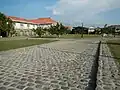 Cobblestone-covered street