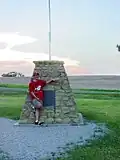 The marker located near Lebanon, Kansas