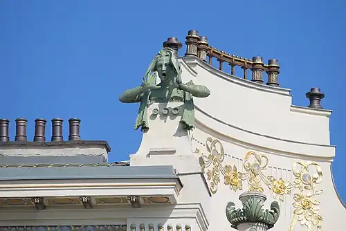 Calling Angel sculpture from Linke Wienzeile 38, by Othmar Schimkowitz