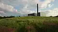The incineration plant of Lisbjerg Forbrændingen is a landmark of the area.