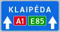 Advance direction indicator