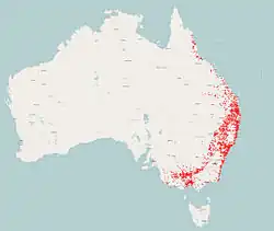 Map of range