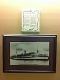 HMHS Llandovery Castle (210 dead, 24 survivors, June 1918) plaque, Stadacona Health Centre