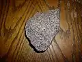 Gabbro from the interior of the Clara Peak eruptive center of the Lobato Formation.