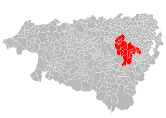 Location in the department of Pyrénées-Atlantiques