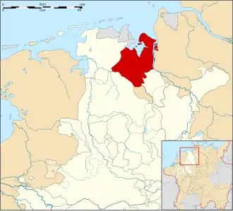 Map of the County of Oldenburg in the Lower Rhenish–Westphalian Circle[3]