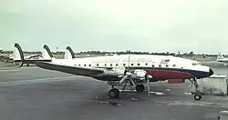 An aircraft parked at an airport