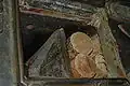 Logs in the grinder