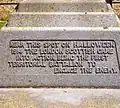 Detail of the Messines memorial