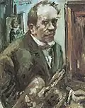 Self-portrait with Palette (1924), oil on canvas, 100 x 79 cm., Museum of Modern Art, New York