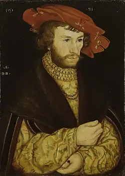 Lucas Cranach the Elder: Portrait of a young man in a hat, 1521