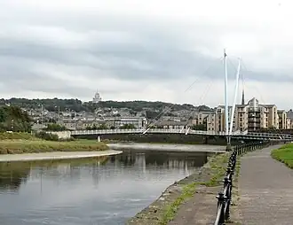 West side of bridge, with Ashton Memorial on skyline