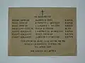 Monument in St Mary's parish church to the crew of RAF Lancaster HK788