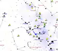 Map showing location of M69