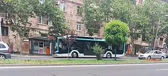 MAN Lion's City 12G on line 1 on Azatutyan Avenue