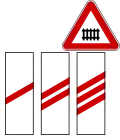 Distance of level crossing with barrier