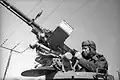A Soviet G-5-class motor torpedo boat armed with the DShK machine gun on the MTU-2 ring mount, 1944