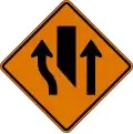 CW9-3a Interior lane shift ahead