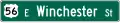 D3-1a Street Name with route shield
