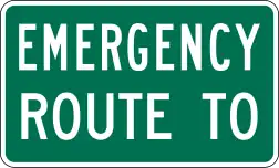M4-11bP Emergency Route To (Plaque)