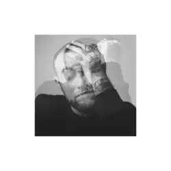 A white background. A square in the middle contains several faded pictures of Mac holding his head in his hands dejectedly.