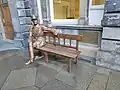 The bench and statue of General Stanisław Maczek