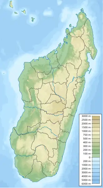 Map showing the location of Sainte Luce Reserve