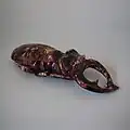 Coloured glazes palissy majolica beetle wall ornament, 3.1 in, c. 1890