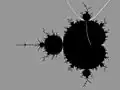 internal ray of main cardioid of angle 1/3: starts from center of main cardioid c=0, ends in the root point of period 3 component, which is the landing point of parameter (external) rays of angles 1/7 and 2/7