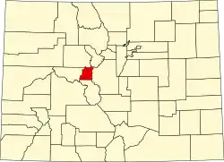 State map highlighting Lake County