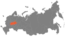 Map of Volga-Vyatka Economic Region
