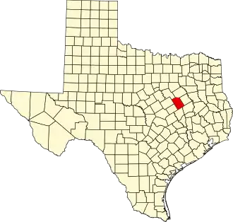 State map highlighting Limestone County