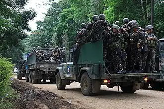Filipino soldiers involved in the Marawi crisis.