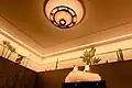 A look at the temple lobby when it was used for the Marciano Arts Foundation.