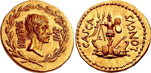 Issue by Brutus, 42 BC.
