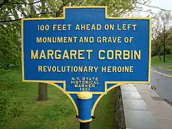Roadside marker on Washington Road, West Point