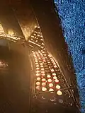 Votive candles in the candle grotto of Mariazell Basilica