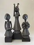 The Mothers (a.k.a. Atomic Testing), c. 1968. Burned clay. 22 x 15 × 9 in. Photo by Will Taylor. Collection of Arizona State University Art Museum.